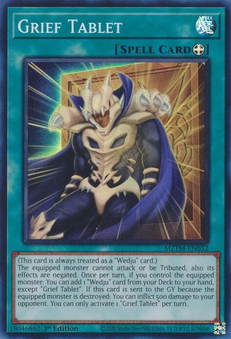 Grief Tablet MZTM-EN032 Super Rare Maze of the Master Yu-Gi-Oh Near Mint