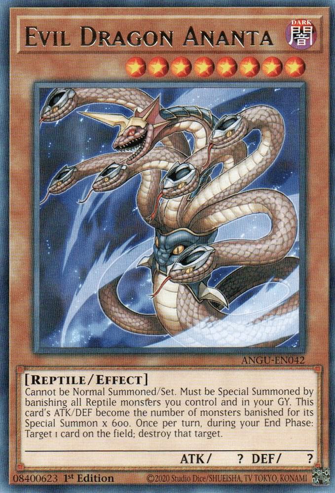 Evil Dragon Ananta ANGU-EN042 Rare Ancient Guardians Yu-Gi-Oh Near Mint