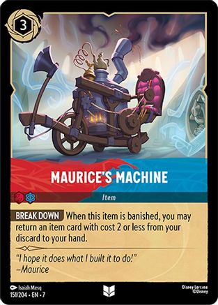 Maurice's Machine 151/204 Uncommon Archazia's Island Lorcana Cold Foil Near Mint