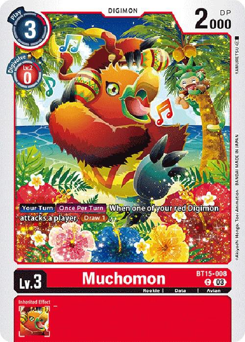Muchomon BT15-008 C Common Exceed Apocalypse Digimon Near Mint
