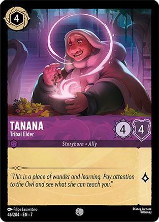 Tanana - Tribal Elder 46/204 Common Archazia's Island Lorcana Near Mint