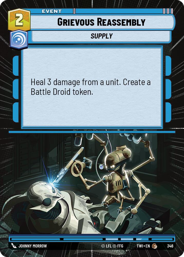 Grievous Reassembly (Hyperspace) 346 Star Wars Unlimited NM