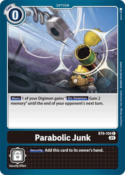 Parabolic Junk BT6-104 C Common Double Diamond Digimon Near Mint