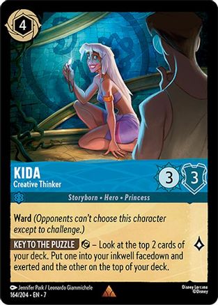 Kida - Creative Thinker 164/204 Rare Archazia's Island Lorcana Cold Foil NM