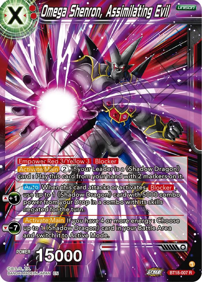 Omega Shenron,Assimilating Evil BT18-007 Dawn of the Z-Legends Dragon Ball Super
