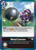 Metal Cannon BT7-104 R Rare Next Adventure Digimon Near Mint
