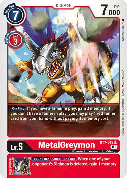 MetalGreymon BT7-013 SR Super Rare Next Adventure Digimon Near Mint