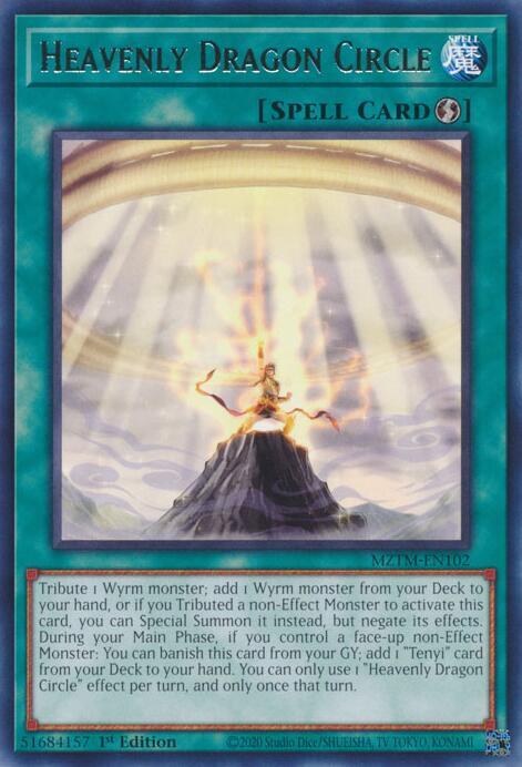 Heavenly Dragon Circle MZTM-EN102 Rare Maze of the Master Yu-Gi-Oh Near Mint