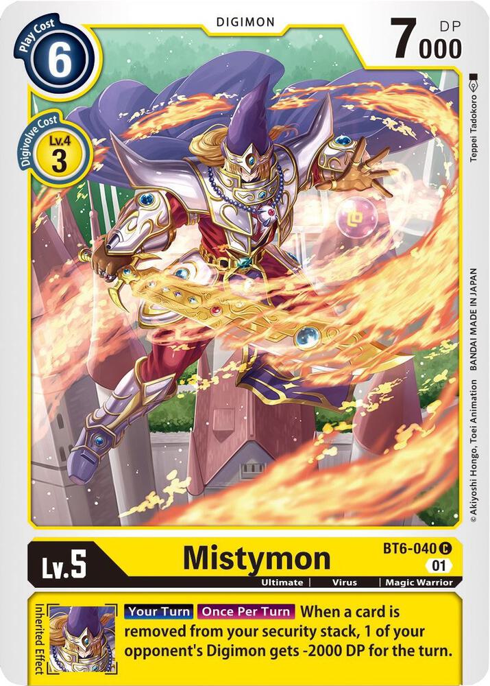 Mistymon BT6-040 C Common Double Diamond Digimon Near Mint