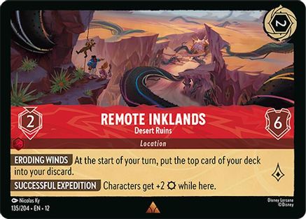 Remote Inklands - Desert Ruins 135/204 Rare Wilds Unknown Lorcana Near Mint