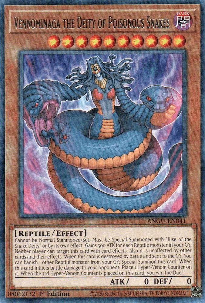 Vennominaga the Deity of Poisonous Snakes ANGU-EN041 Ancient Guardians Yu-Gi-Oh