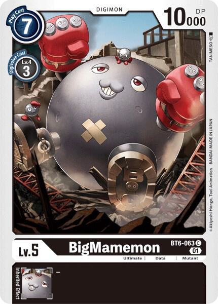 BigMamemon BT6-063 C Common Double Diamond Digimon Near Mint