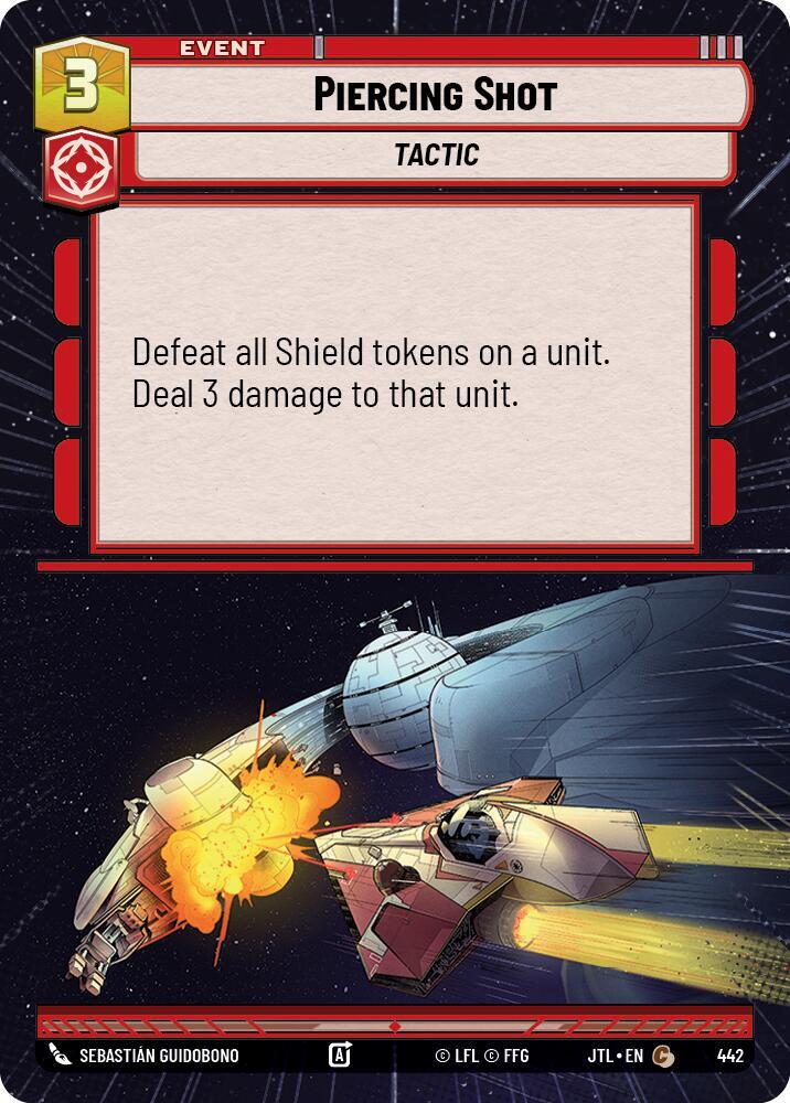 Piercing Shot (Hyperspace) 442 Common Jump to Lightspeed Star Wars Unlimited NM