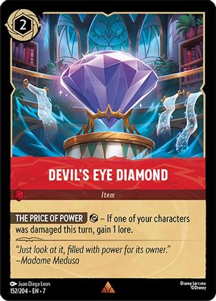 Devil's Eye Diamond 152/204 Rare Archazia's Island Lorcana Cold Foil Near Mint
