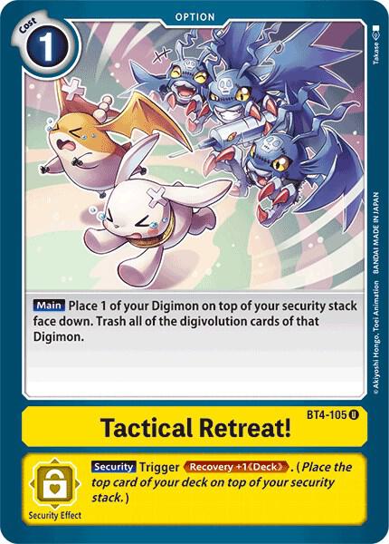 Tactical Retreat! BT4-105 U Uncommon Great Legend Digimon Near Mint