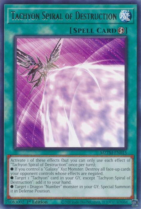 Tachyon Spiral of Destruction MZTM-EN015 Rare Maze of the Master Yu-Gi-Oh NM