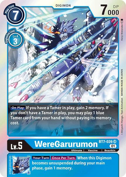 WereGarurumon BT7-026 SR Super Rare Next Adventure Digimon Near Mint