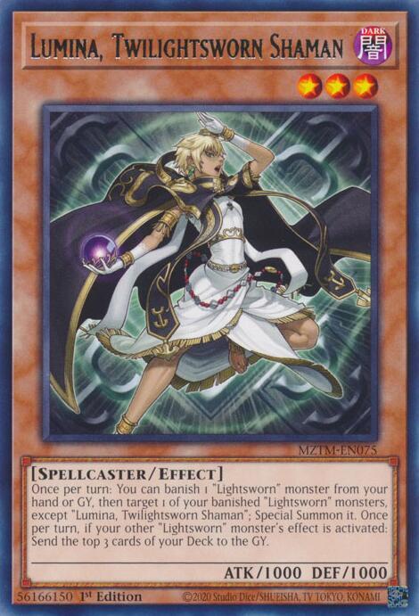 Lumina, Twilightsworn Shaman MZTM-EN075 Rare Maze of the Master Yu-Gi-Oh NM