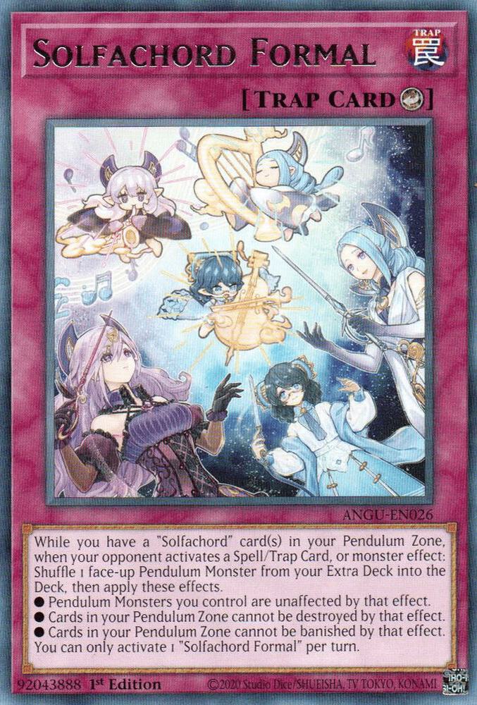 Solfachord Formal ANGU-EN026 Rare Ancient Guardians Yu-Gi-Oh Near Mint