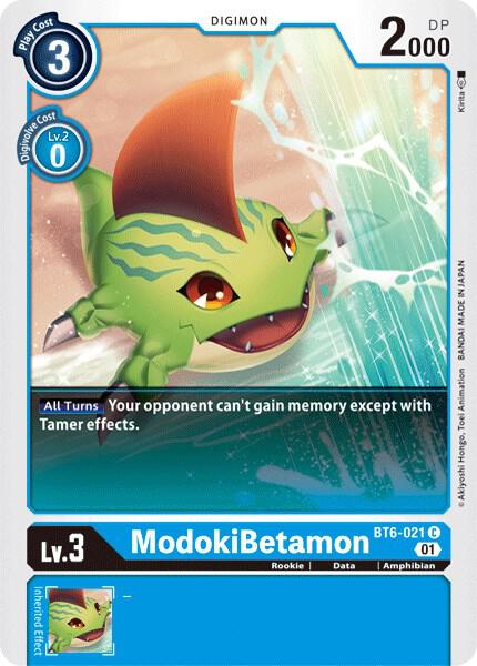 ModokiBetamon BT6-021 C Common Double Diamond Digimon Near Mint