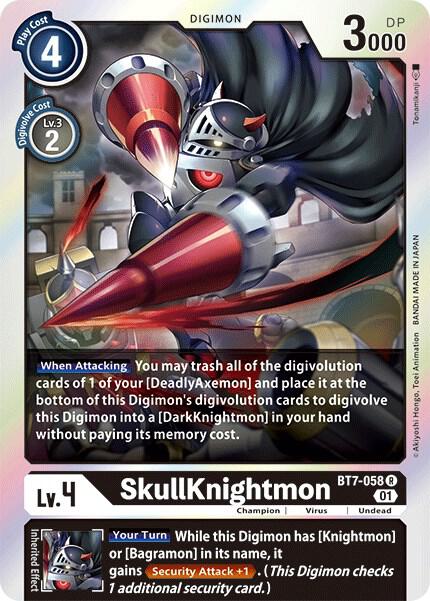 SkullKnightmon BT7-058 R Rare Next Adventure Digimon Near Mint