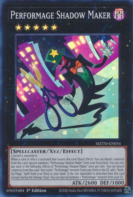 Performage Shadow Maker MZTM-EN054 Super Rare Maze of the Master Yu-Gi-Oh NM