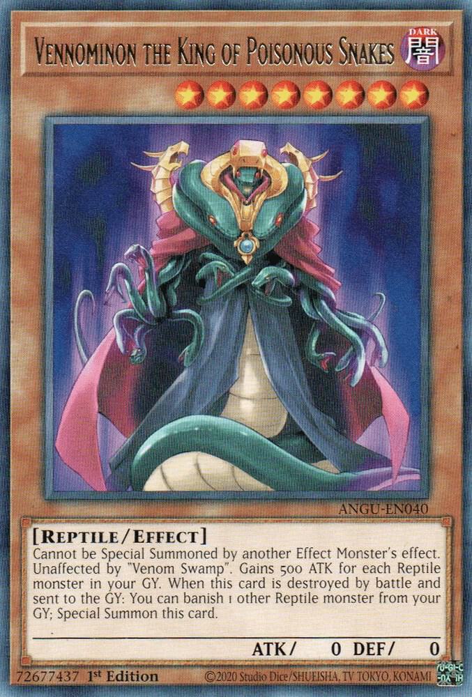 Vennominon the King of Poisonous Snakes ANGU-EN040 Ancient Guardians Yu-Gi-Oh NM