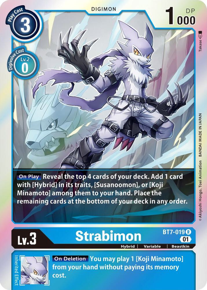 Strabimon BT7-019 R Rare Next Adventure Digimon Near Mint