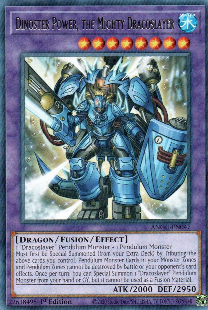 Dinoster Power, the Mighty Dracoslayer ANGU-EN047 Ancient Guardians Yu-Gi-Oh NM