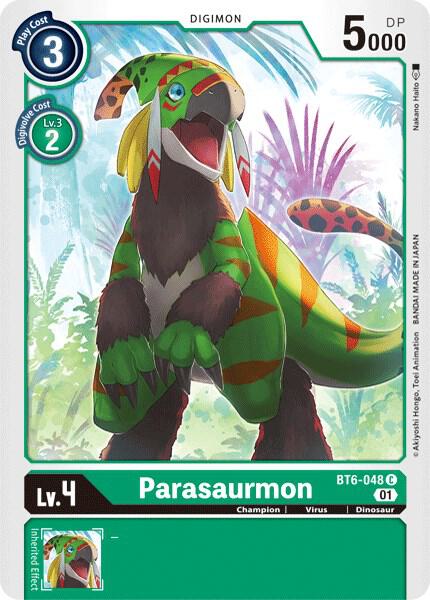 Parasaurmon BT6-048 C Common Double Diamond Digimon Near Mint