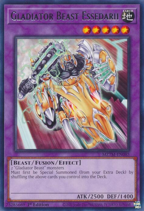 Gladiator Beast Essedarii MZTM-EN085 Rare Maze of the Master Yu-Gi-Oh Near Mint