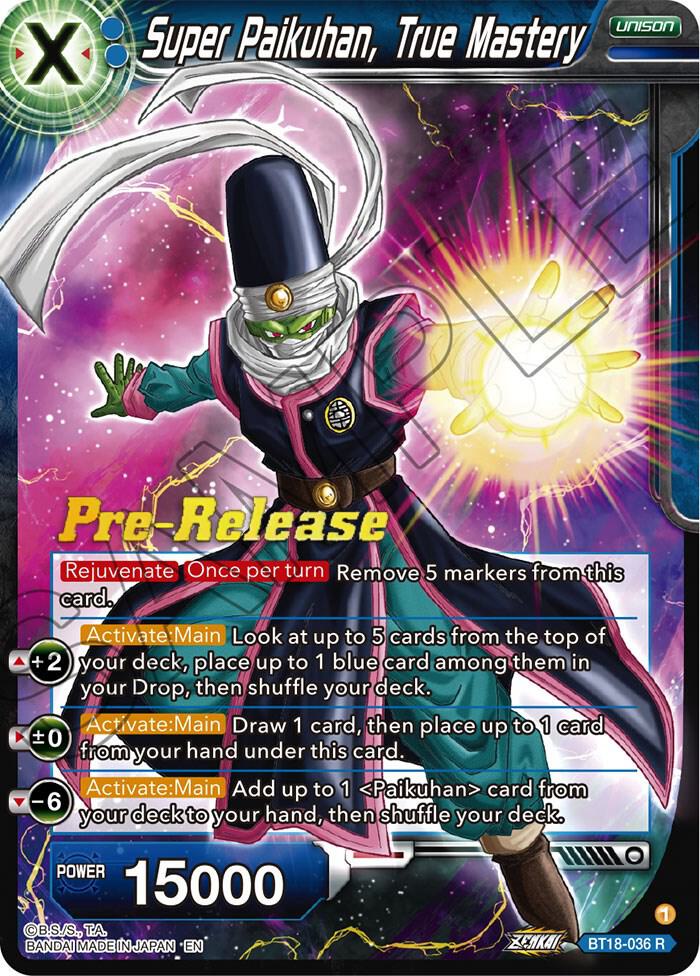 Super Paikuhan, True Master BT18-036  Pre-Release Cards Dragon Ball Super NM