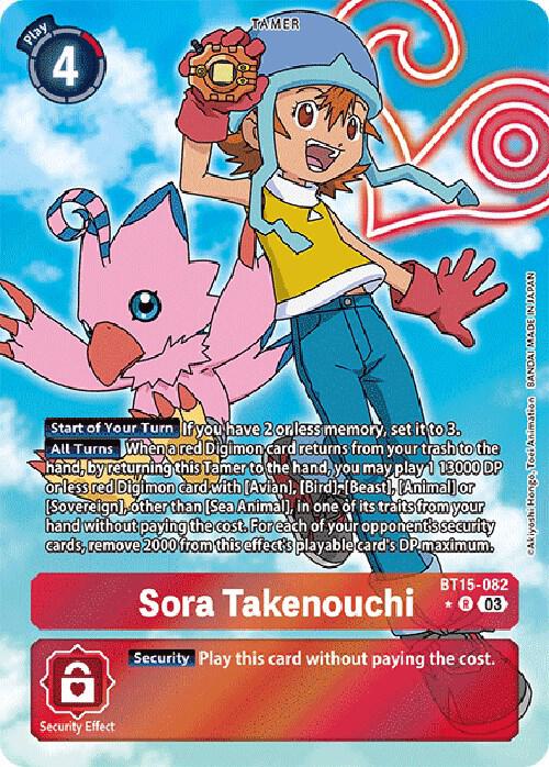 Sora Takenouchi (Alternate Art) BT15-082 R Rare Exceed Apocalypse Digimon NM