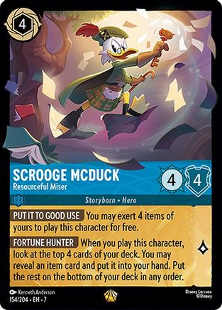 Scrooge McDuck - Resourceful Miser 154/204 Archazia's Island Lorcana NM