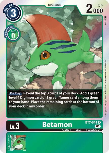 Betamon BT7-044 R Rare Next Adventure Digimon Near Mint