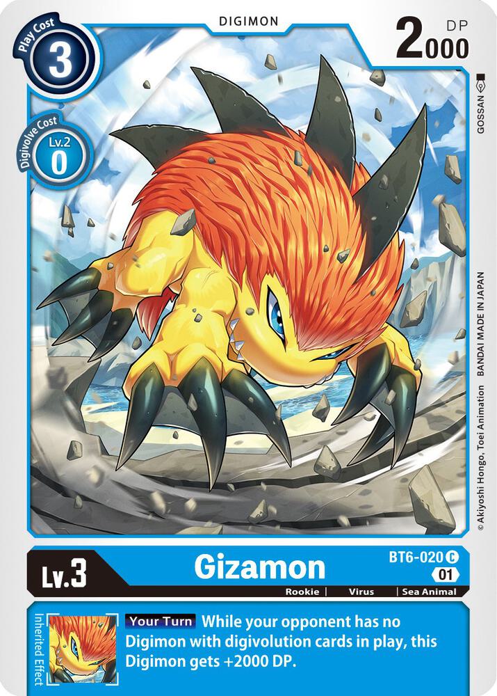 Gizamon BT6-020 C Common Double Diamond Digimon Near Mint