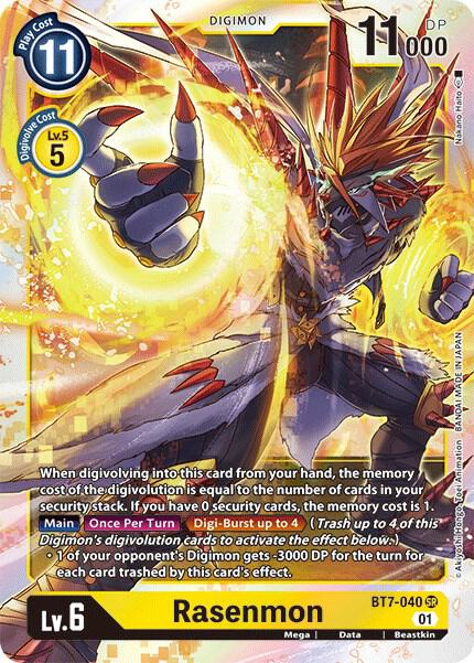 Rasenmon BT7-040 SR Super Rare Next Adventure Digimon Near Mint