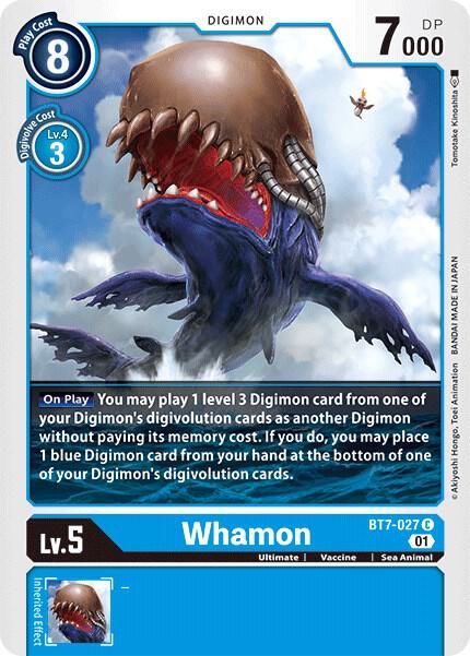Whamon BT7-027 C Common Next Adventure Digimon Near Mint