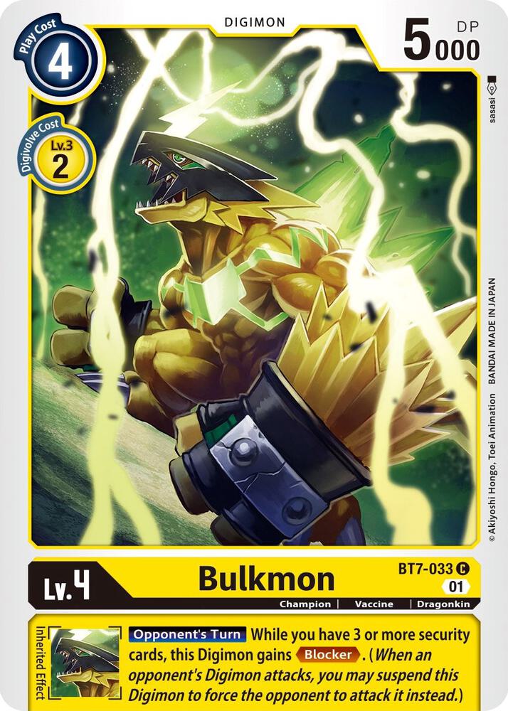 Bulkmon BT7-033 C Common Next Adventure Digimon Near Mint