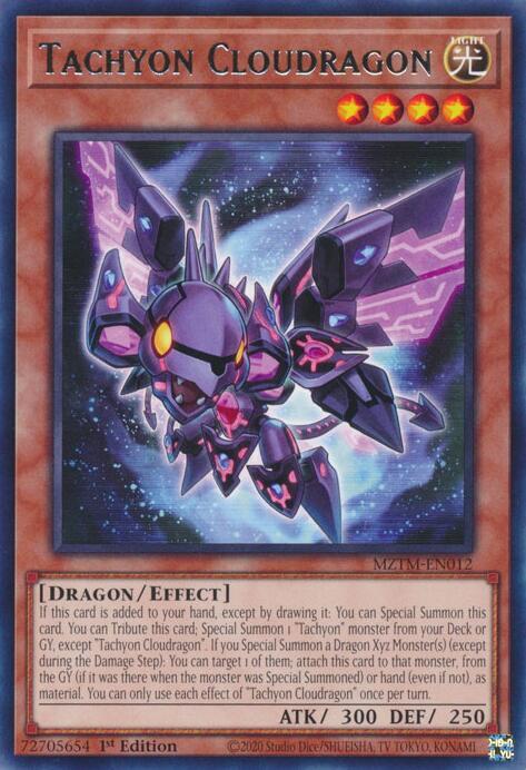 Tachyon Cloudragon MZTM-EN012 Rare Maze of the Master Yu-Gi-Oh Near Mint
