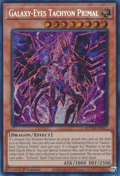 Galaxy-Eyes Tachyon Primal MZTM-EN011 Maze of the Master Yu-Gi-Oh 1st Edition NM