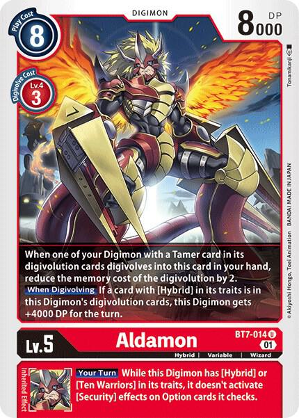 Aldamon BT7-014 U Uncommon Next Adventure Digimon Near Mint