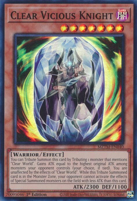 Clear Vicious Knight MZTM-EN040 Super Rare Maze of the Master Yu-Gi-Oh Near Mint