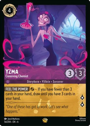 Yzma - Conniving Chemist 56/204 Legendary Azurite Sea Lorcana Cold Foil NM
