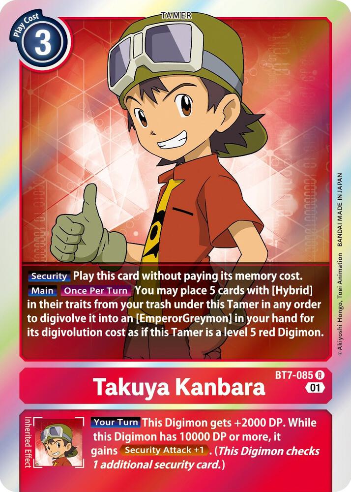 Takuya Kanbara BT7-085 R Rare Next Adventure Digimon Near Mint