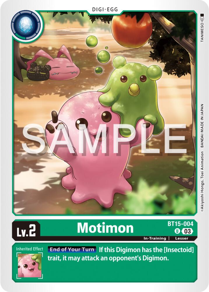 Motimon BT15-004 U Uncommon Exceed Apocalypse Digimon Near Mint