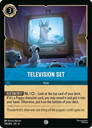 Television Set 178/204 Common Reign of Jafar Lorcana Cold Foil Near Mint