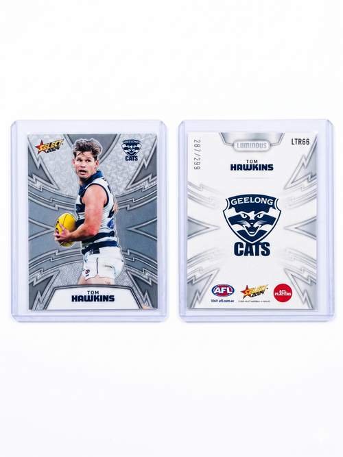 Two sports trading cards featuring a player and team logo on a white background