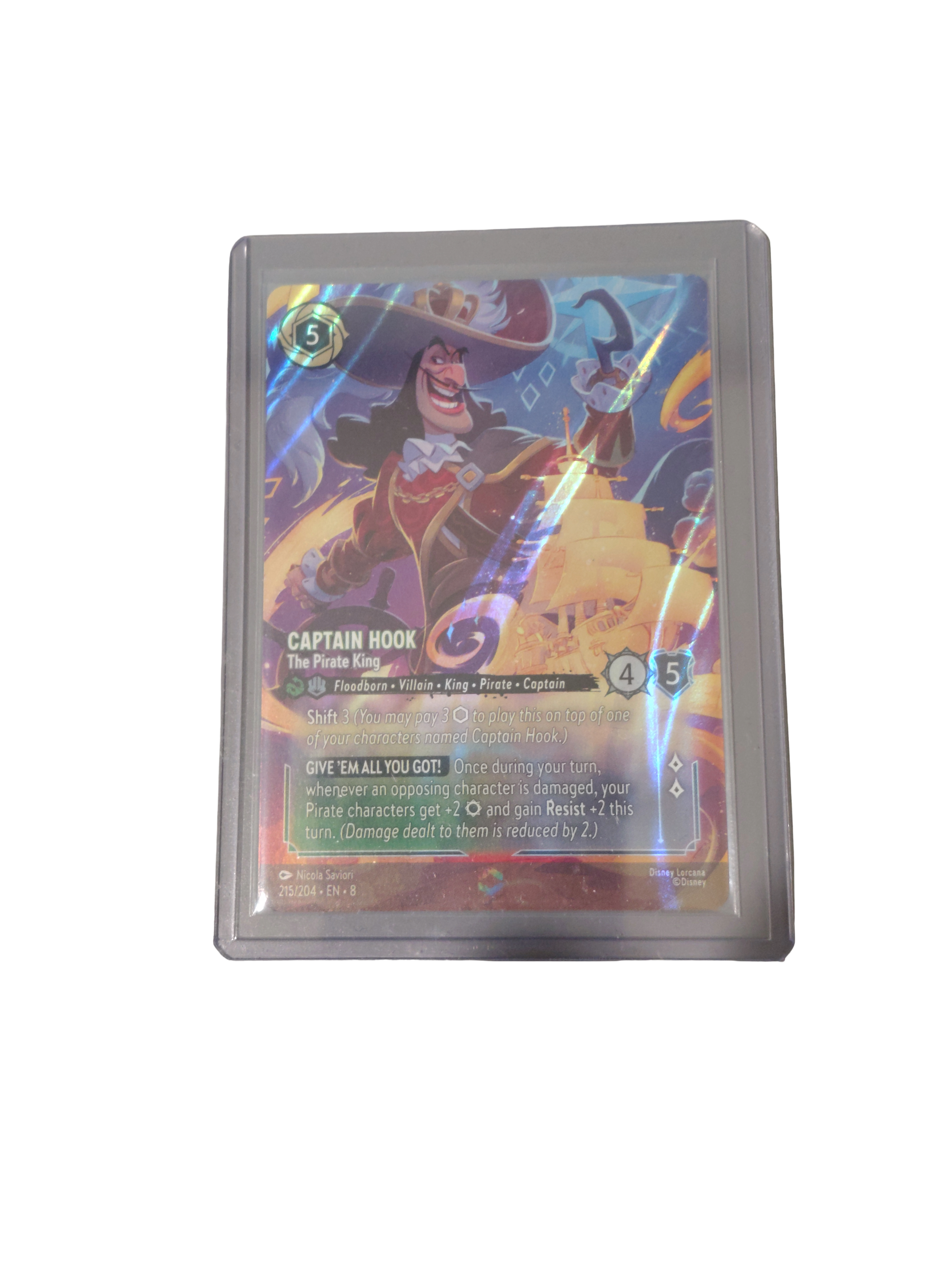 Disney Lorcana: Captain Hook The Pirate King Enchanted 215/204 Reign of Jafar