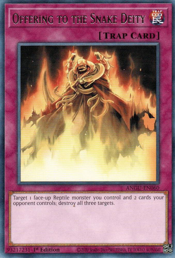 Offering to the Snake Deity ANGU-EN060 Rare Ancient Guardians Yu-Gi-Oh Near Mint